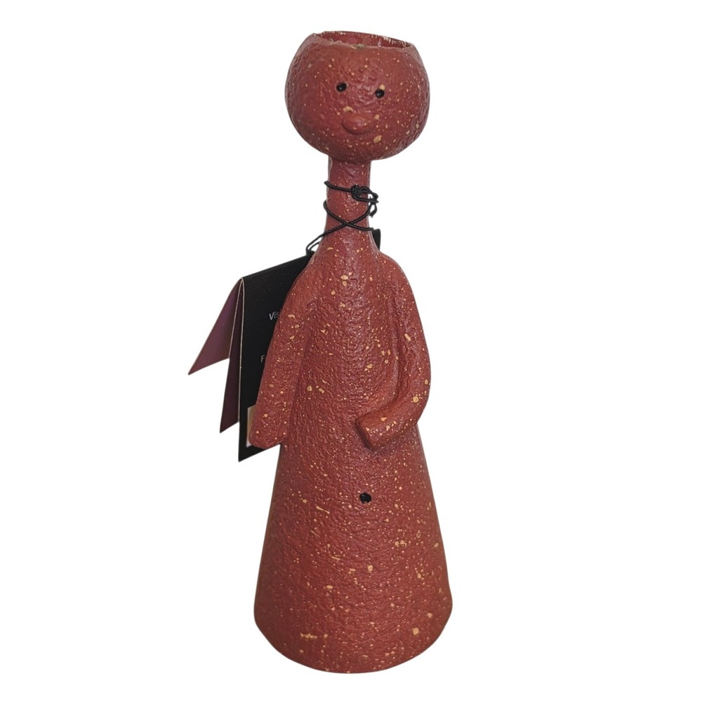 LiveTrends Terracotta Speckled Figure Air Plant Holder Minimalist Home Decor NEW